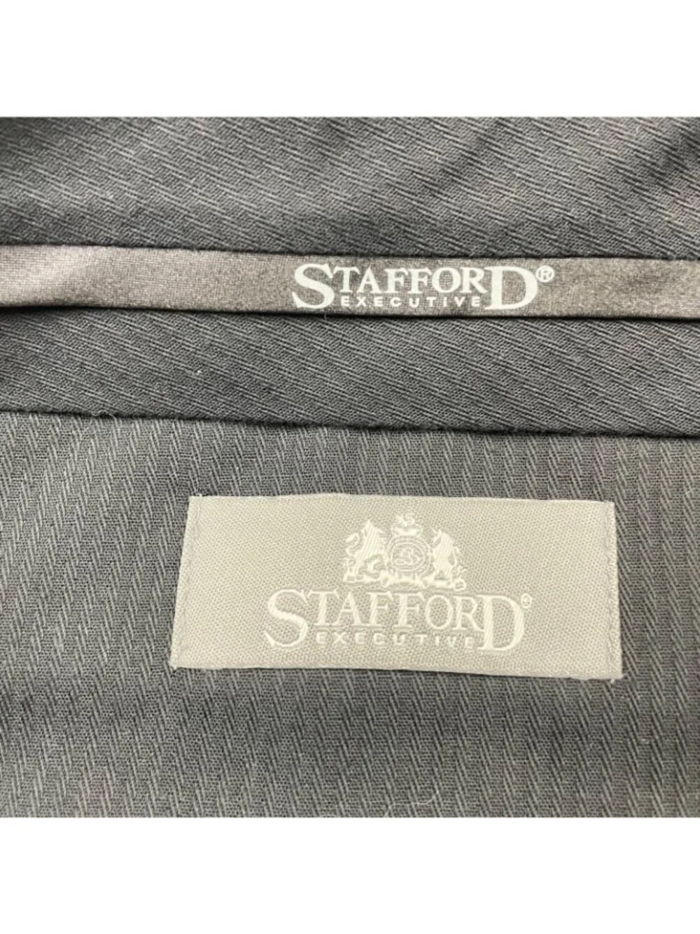 Stafford Men's 100% Wool 3-Button Suit Gray Plaid • 46R | 38x30